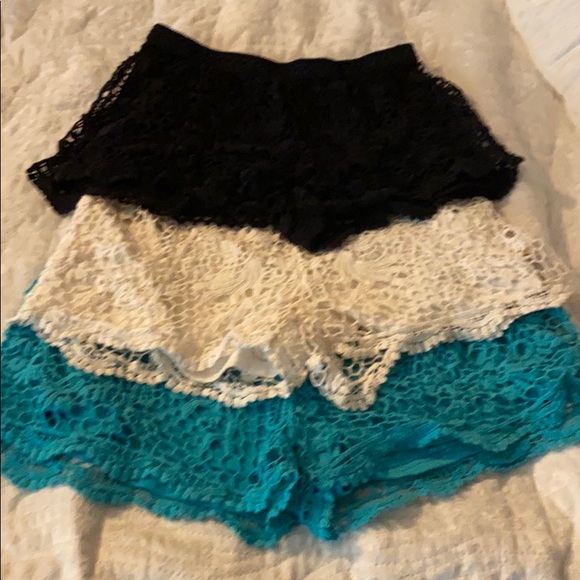 Mossimo Supply Co. Pants - 3 pairs of lace shorts.